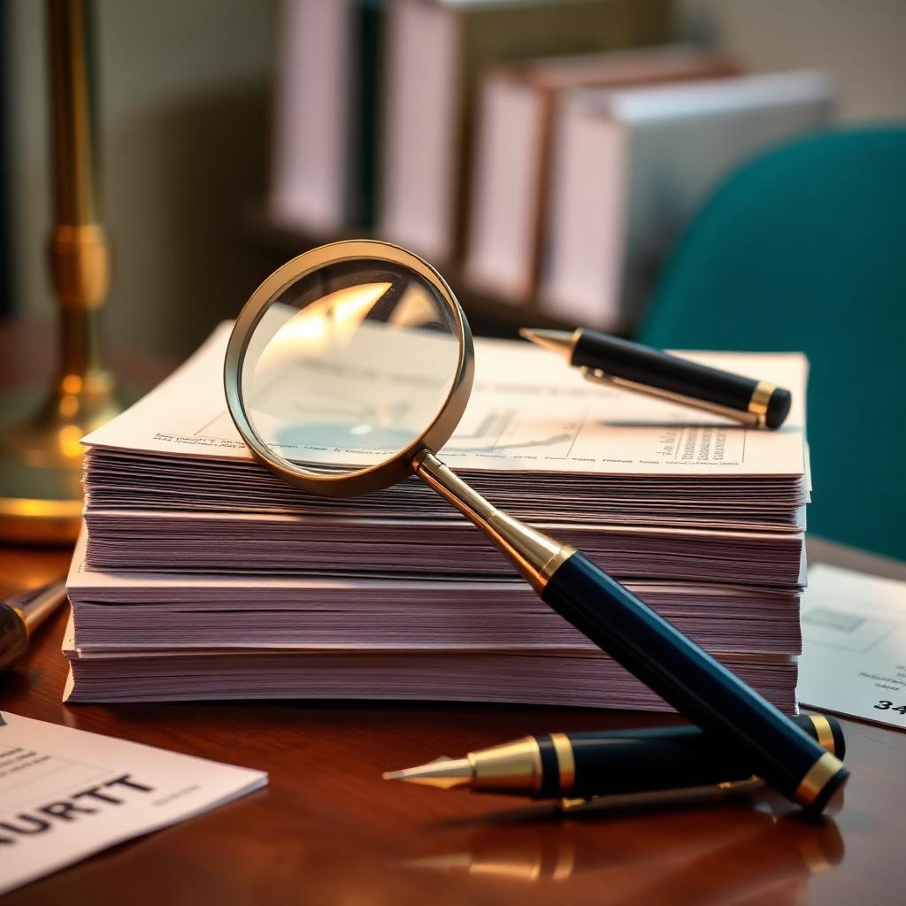 Bound audited financial statements with a magnifying glass for FRC statutory audit compliance
