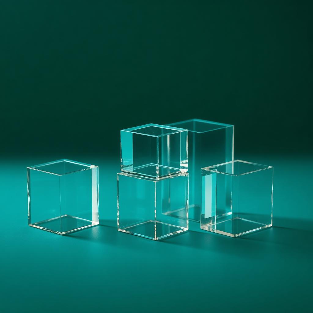 Interlocking glass cubes representing sub-funds of a Variable Capital Company in Mauritius